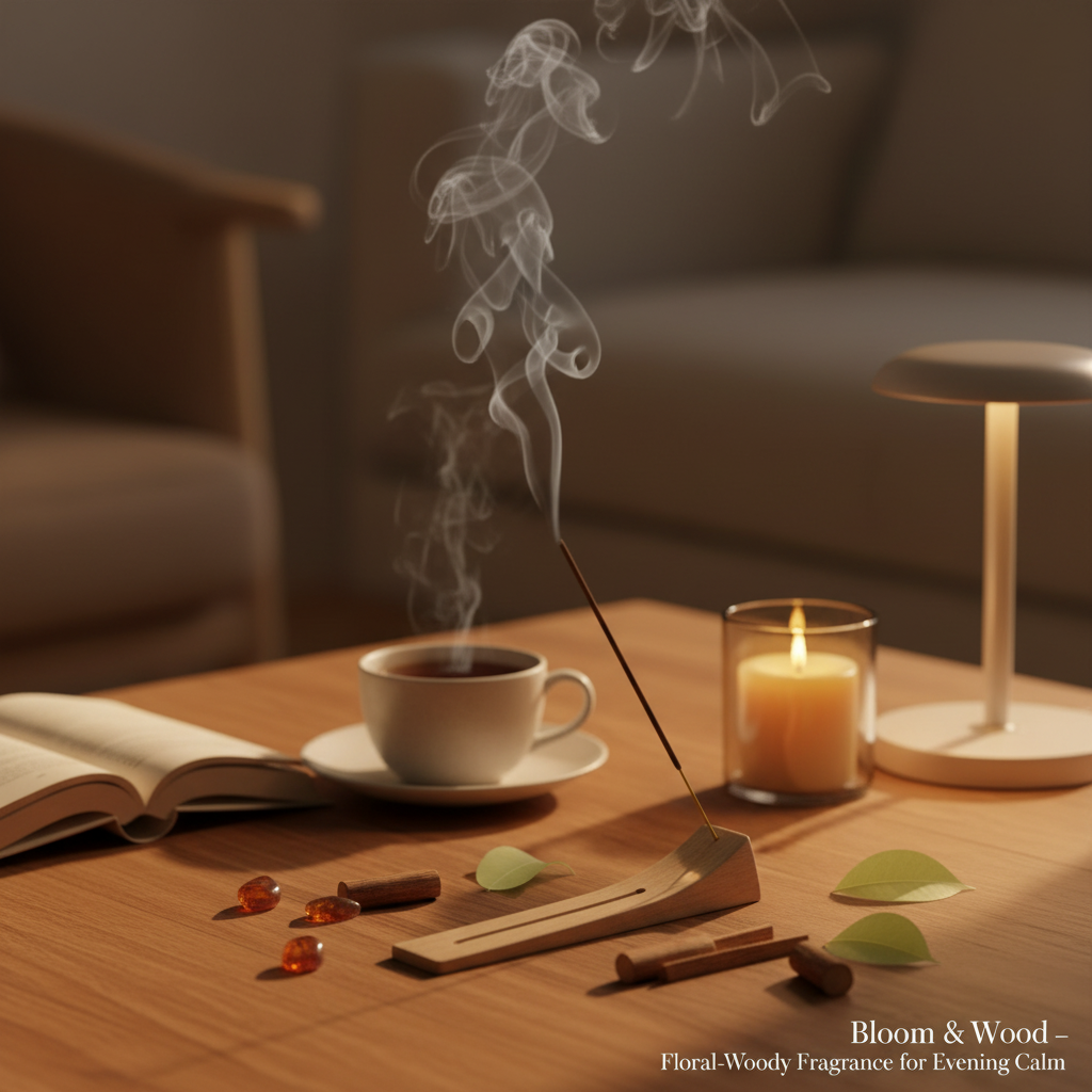 Bloom & Wood incense sticks — evening calm and quiet reflection
